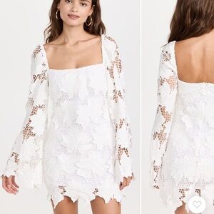 Elegant White Lace Dress